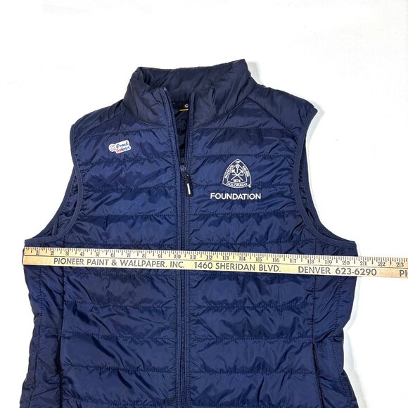 Colorado School Of Mines Orediggers Blue Embroidered Puffer Vest Womens Large - Picture 7 of 8